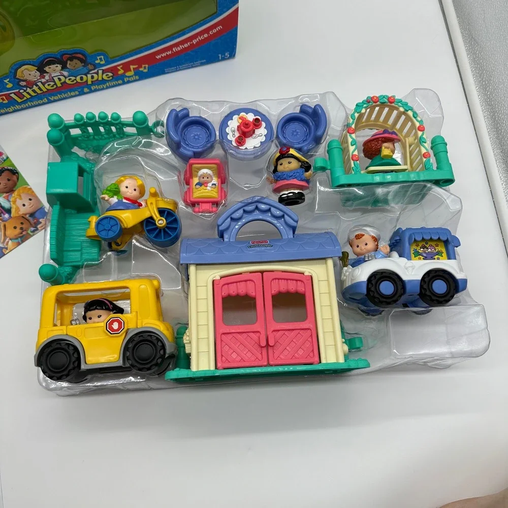 Little People 2004 Super Set Neighborhood Vehicles & Playtime Pals Open Box READ